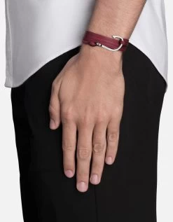 Hook Leather, Silver 29 Hook Leather, Silver -Online Fashion Accessories 100 0002 color burgundy 03