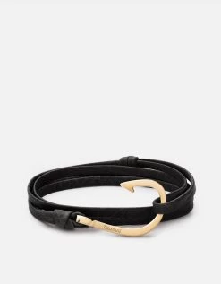 Hook Leather, Gold -Online Fashion Accessories 100 0004 color asphalt 01