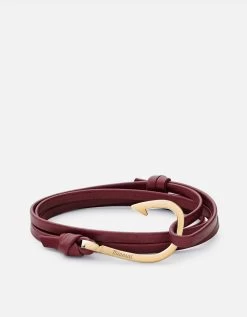 Hook Leather, Gold -Online Fashion Accessories 100 0004 color burgundy 01