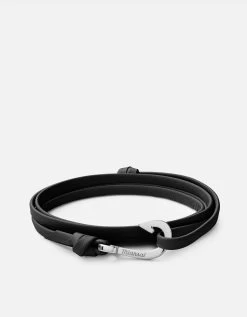 Mini Hook Leather, Sterling Silver -Online Fashion Accessories 100 0101 color black 01
