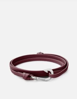 Mini Hook Leather, Sterling Silver -Online Fashion Accessories 100 0101 color oxblood 01