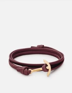 Mini Modern Anchor Leather, Gold -Online Fashion Accessories 100 0102 color oxblood 01