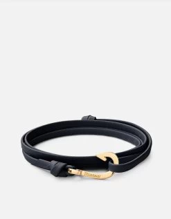 Mini Hook Leather, Gold -Online Fashion Accessories 100 0106 color navyblue 01
