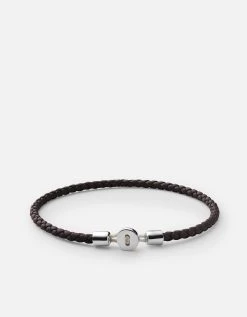 Nexus Leather Bracelet, Sterling Silver -Online Fashion Accessories 101 0226 color brown 01 1