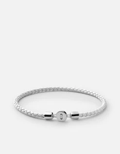Nexus Leather Bracelet, Sterling Silver -Online Fashion Accessories 101 0226 color white 01 afa91507 1b03 4695 86f1 67a1b25c6c62