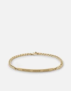 3mm ID Chain Bracelet, Gold -Online Fashion Accessories 101 0310 color polished14kgold 03