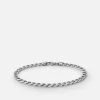 4mm Cuban Chain Bracelet, Sterling Silver -Online Fashion Accessories 101 0312 color polishedsilver 02