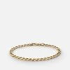 4mm Cuban Chain Bracelet, Gold Vermeil -Online Fashion Accessories 101 0313 color polishedgold 02