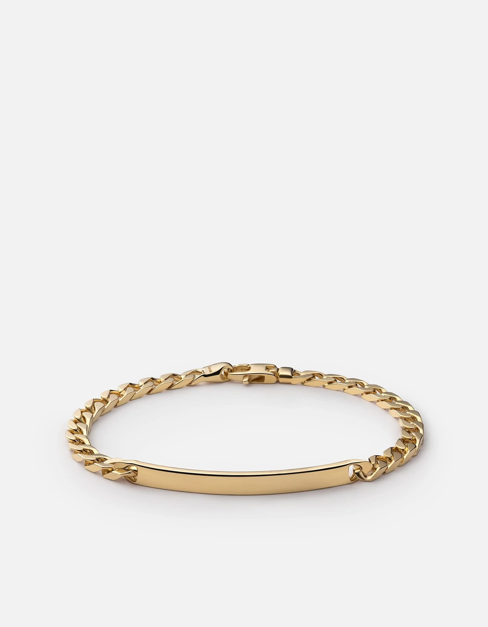 4mm ID Chain Bracelet, Gold Vermeil 3 4mm ID Chain Bracelet, Gold Vermeil