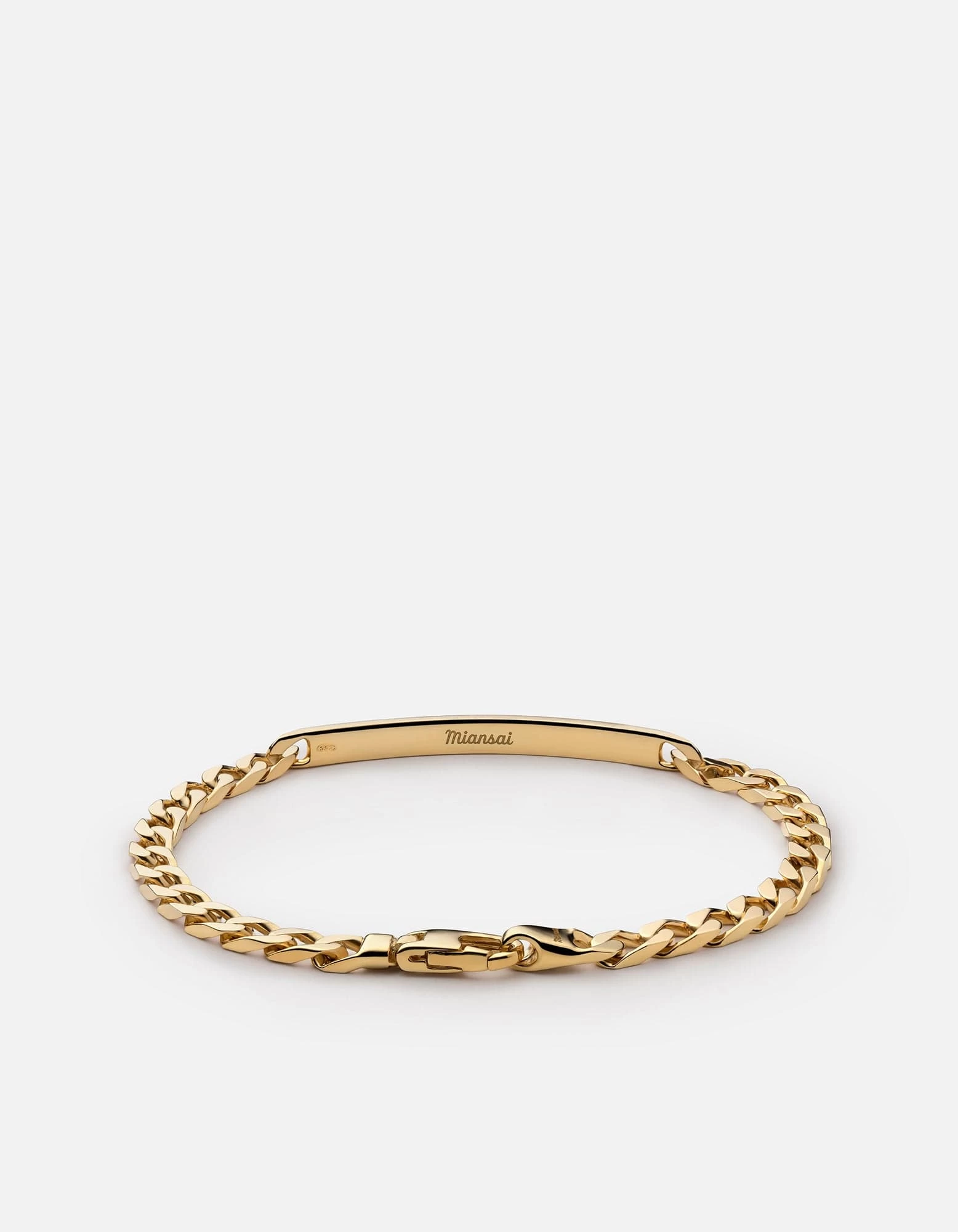 4mm ID Chain Bracelet, Gold Vermeil 4 4mm ID Chain Bracelet, Gold Vermeil - Image 2