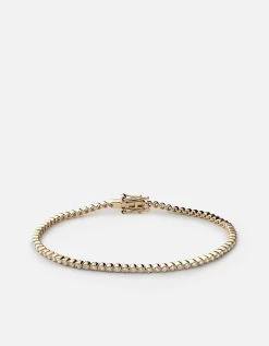 Century Round Bracelet, 14k Gold Pavé