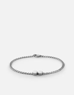 Type Chain Bracelet, Sterling Silver -Online Fashion Accessories 101 0334 color 2letterspolishedsilver 02
