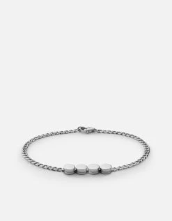 Type Chain Bracelet, Sterling Silver -Online Fashion Accessories 101 0334 color 4letterspolishedsilver 04