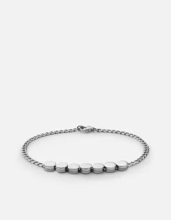 Type Chain Bracelet, Sterling Silver -Online Fashion Accessories 101 0334 color 7letterspolishedsilver 07