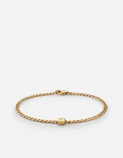 Type Chain Bracelet, Gold Vermeil -Online Fashion Accessories 101 0335 color 1letterpolishedgold 01