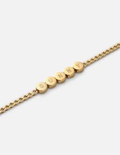 Type Chain Bracelet, Gold Vermeil -Online Fashion Accessories 101 0335 color 1letterpolishedgold 12