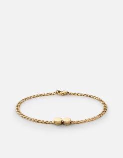 Type Chain Bracelet, Gold Vermeil -Online Fashion Accessories 101 0335 color 2letterspolishedgold 02