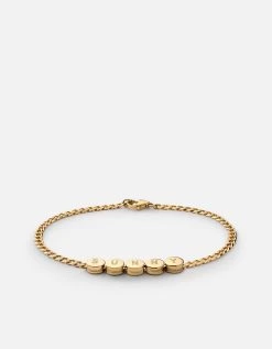 Type Chain Bracelet, Gold Vermeil -Online Fashion Accessories 101 0335 color 5letterspolishedgold 05