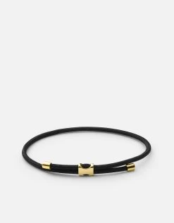 Orson Pull Bungee Rope Bracelet, Gold Vermeil -Online Fashion Accessories 101 0336 color black 01 13b705d6 0dc4 4832 ac5b 0782c3c58f32