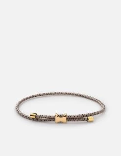 Orson Pull Bungee Rope Bracelet, Gold Vermeil -Online Fashion Accessories 101 0336 color creamblack 01 c73ff078 95f2 462b 8879 7d2d913a6e19