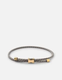 Orson Pull Bungee Rope Bracelet, Gold Vermeil -Online Fashion Accessories 101 0336 color graybrown 01