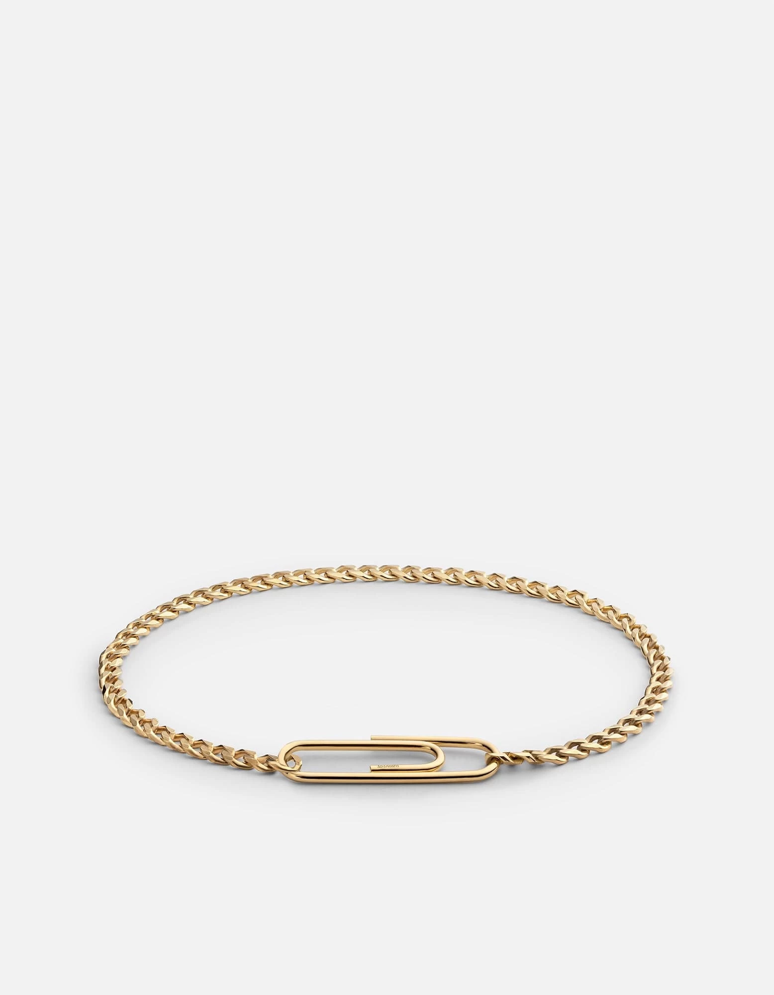 Cuban Link Paper Clip Bracelet, Gold Vermeil 3 Cuban Link Paper Clip Bracelet, Gold Vermeil