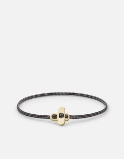 Metric 2.5mm Rope Bracelet, Gold Vermeil -Online Fashion Accessories 101 0351 color blackgrey 01