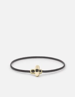 Metric 2.5mm Rope Bracelet, Gold Vermeil -Online Fashion Accessories 101 0351 color blackgrey 03
