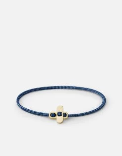 Metric 2.5mm Rope Bracelet, Gold Vermeil -Online Fashion Accessories 101 0351 color darkblue 01