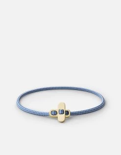 Metric 2.5mm Rope Bracelet, Gold Vermeil -Online Fashion Accessories 101 0351 color lightblue 01