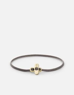 Metric 2.5mm Rope Bracelet, Gold Vermeil -Online Fashion Accessories 101 0351 color sandblack 03