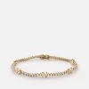 Signature Tennis Bracelet, 14k Gold Pavé -Online Fashion Accessories 101 0366 color polishedyellow14kgoldpave1letter 01