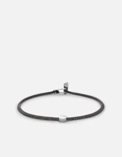 Type Metric 2.5mm Rope Bracelet, Sterling Silver/Black/Gray -Online Fashion Accessories 101 0369 color 1letterblackgray 02 ab0b01ef 9277 4d01 9876 f772bcafa6fd