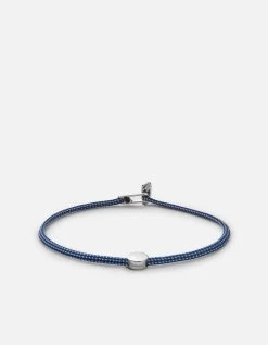 Type Metric 2.5mm Rope Bracelet, Sterling Silver/Dark Blue -Online Fashion Accessories 101 0369 color 1letterdarkblue 02 c3318b5e c242 4872 bc71 4571264a4219