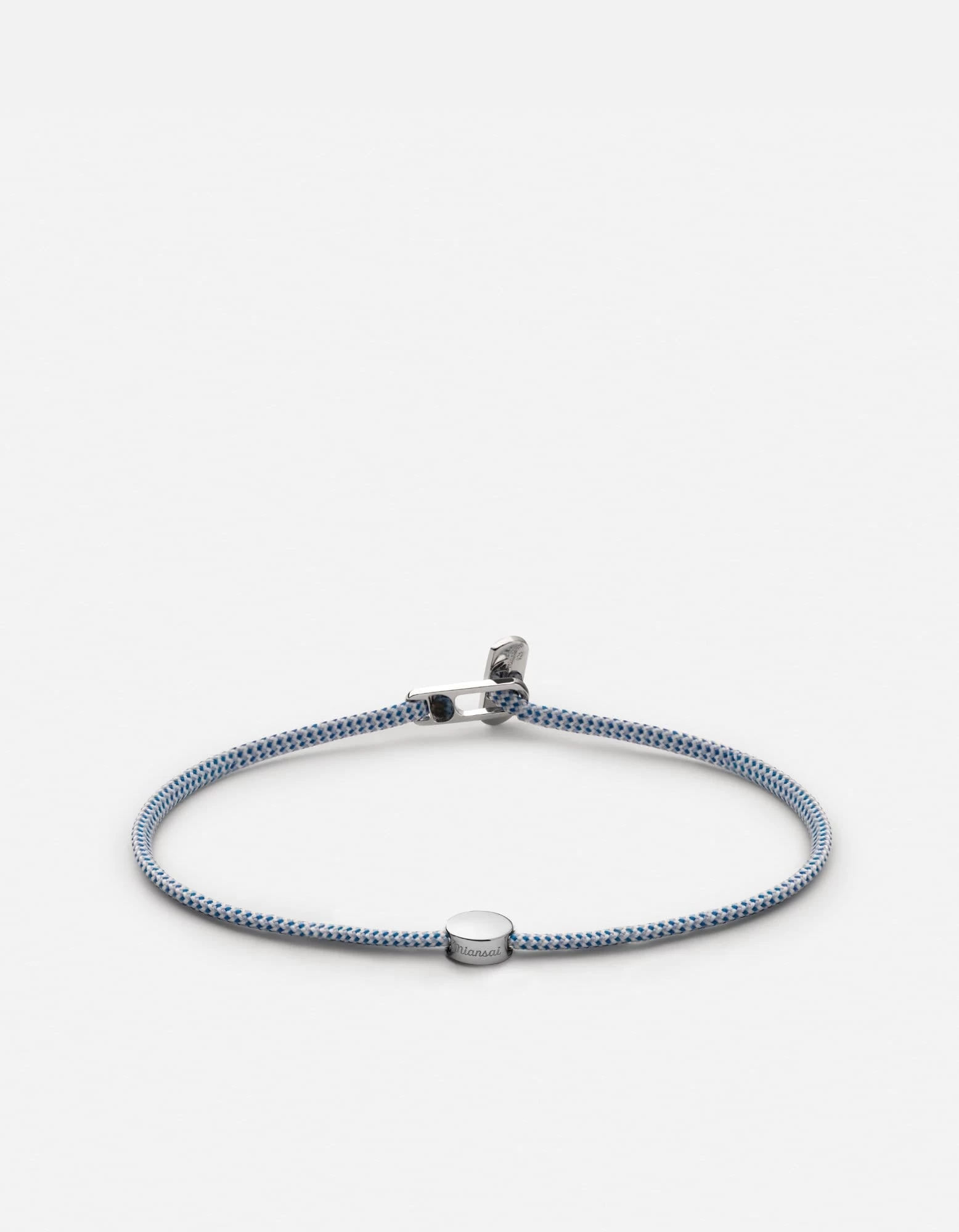 Type Metric 2.5mm Rope Bracelet, Sterling Silver/Light Blue 5 Type Metric 2.5mm Rope Bracelet, Sterling Silver/Light Blue - Image 3