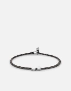 Type Metric 2.5mm Rope Bracelet, Sterling Silver/Black/Gray -Online Fashion Accessories 101 0369 color 2lettersblackgray 03 d8fd9e4e 0d0e 4c4d 86ff 942347891044