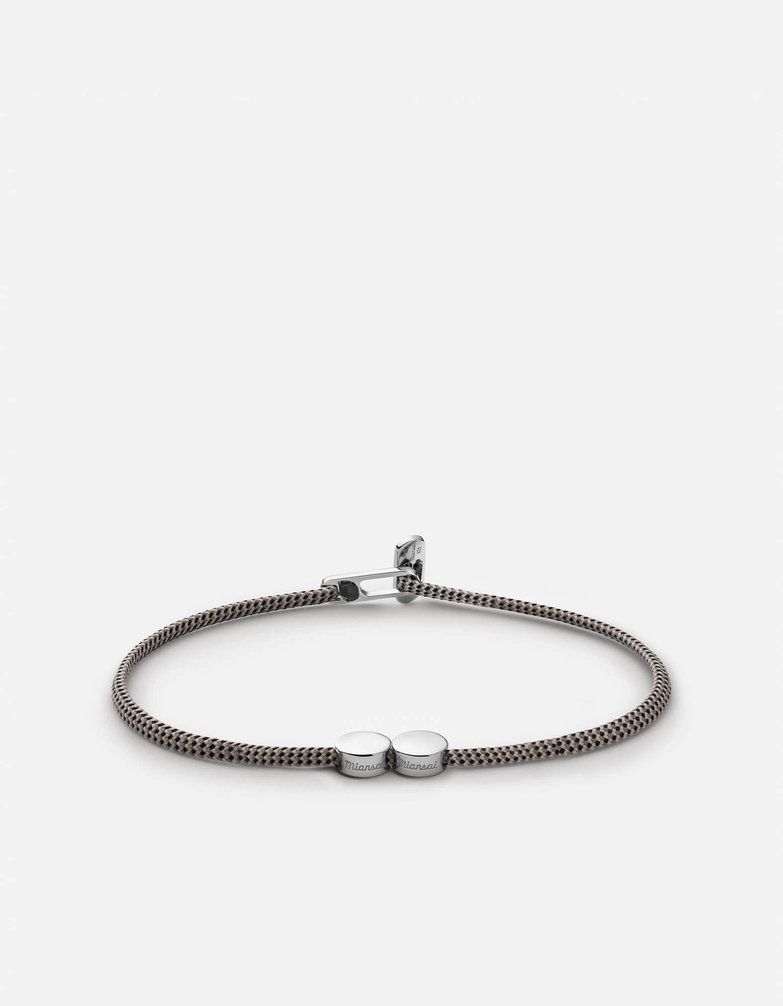 Type Metric 2.5mm Rope Bracelet, Sterling Silver/Sand/Black 7 Type Metric 2.5mm Rope Bracelet, Sterling Silver/Sand/Black - Image 5