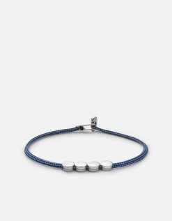 Type Metric 2.5mm Rope Bracelet, Sterling Silver/Dark Blue -Online Fashion Accessories 101 0369 color 4lettersdarkblue 04 fa72cf56 4456 49c5 8e25 0fc8eaa5a7fc