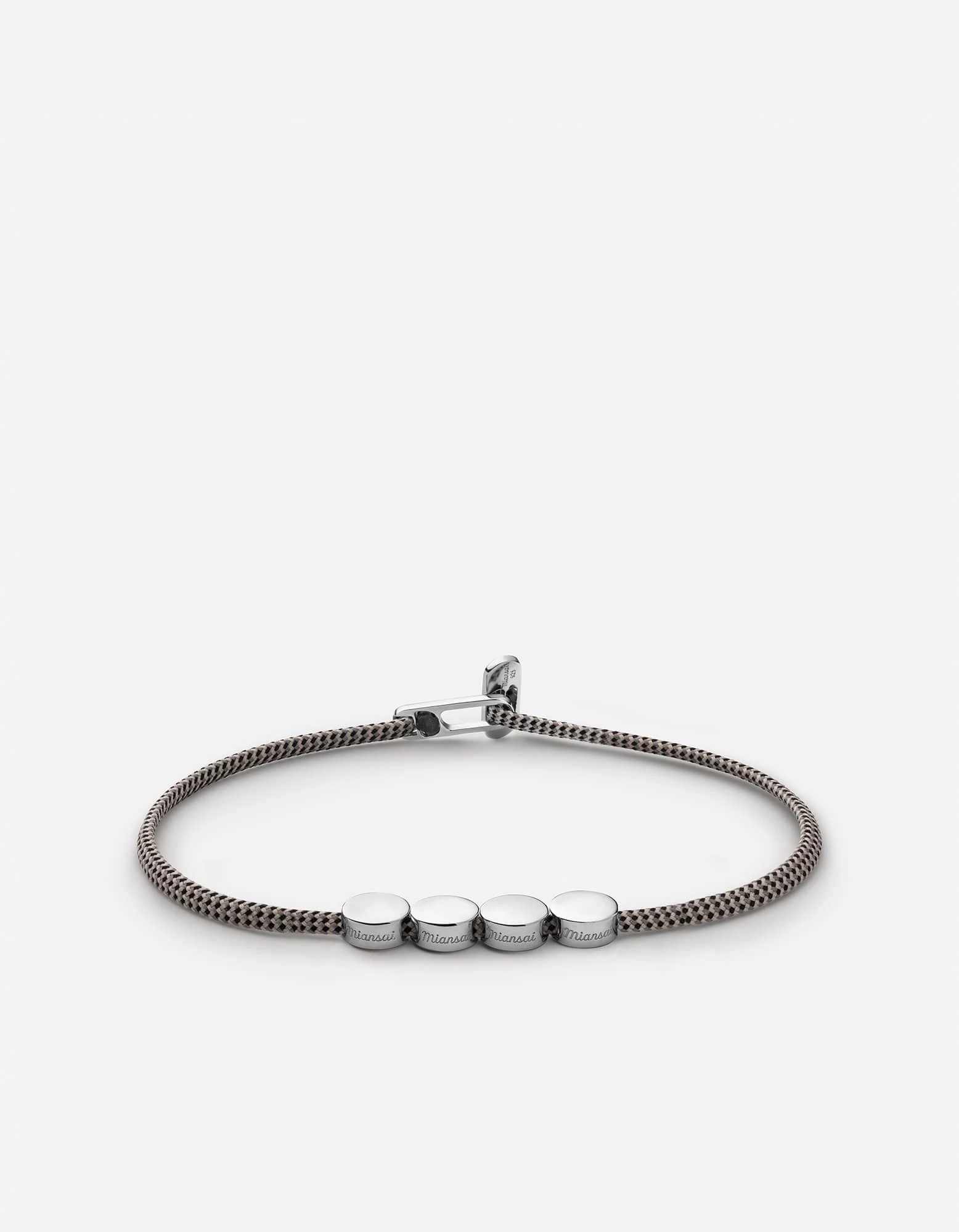 Type Metric 2.5mm Rope Bracelet, Sterling Silver/Sand/Black 9 Type Metric 2.5mm Rope Bracelet, Sterling Silver/Sand/Black - Image 7