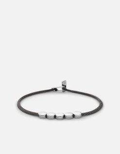 Type Metric 2.5mm Rope Bracelet, Sterling Silver/Black/Gray -Online Fashion Accessories 101 0369 color 5lettersblackgray 05 4dcec8bb 012b 4ccf a180 e0d5846a5699