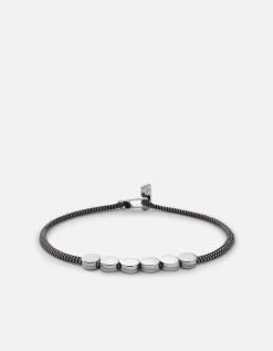 Type Metric 2.5mm Rope Bracelet, Sterling Silver/Black/Gray -Online Fashion Accessories 101 0369 color 6lettersblackgray 06 cf7a3594 46f9 4c84 a305 1d9b523cb9c8