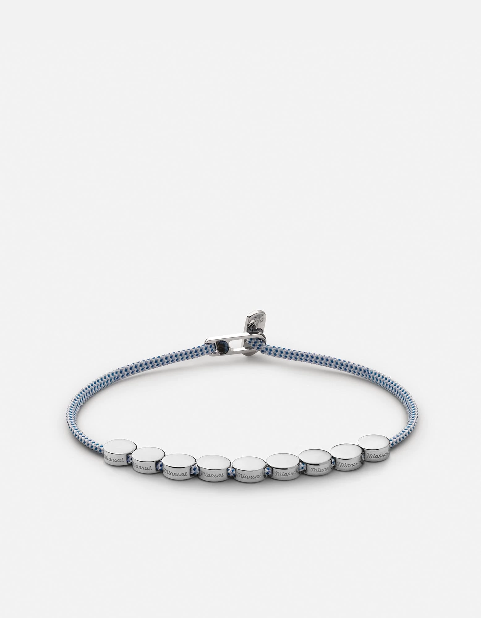 Type Metric 2.5mm Rope Bracelet, Sterling Silver/Light Blue 19 Type Metric 2.5mm Rope Bracelet, Sterling Silver/Light Blue - Image 17