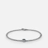 Eye Of Time Type Chain Bracelet, Sterling Silver/Blue