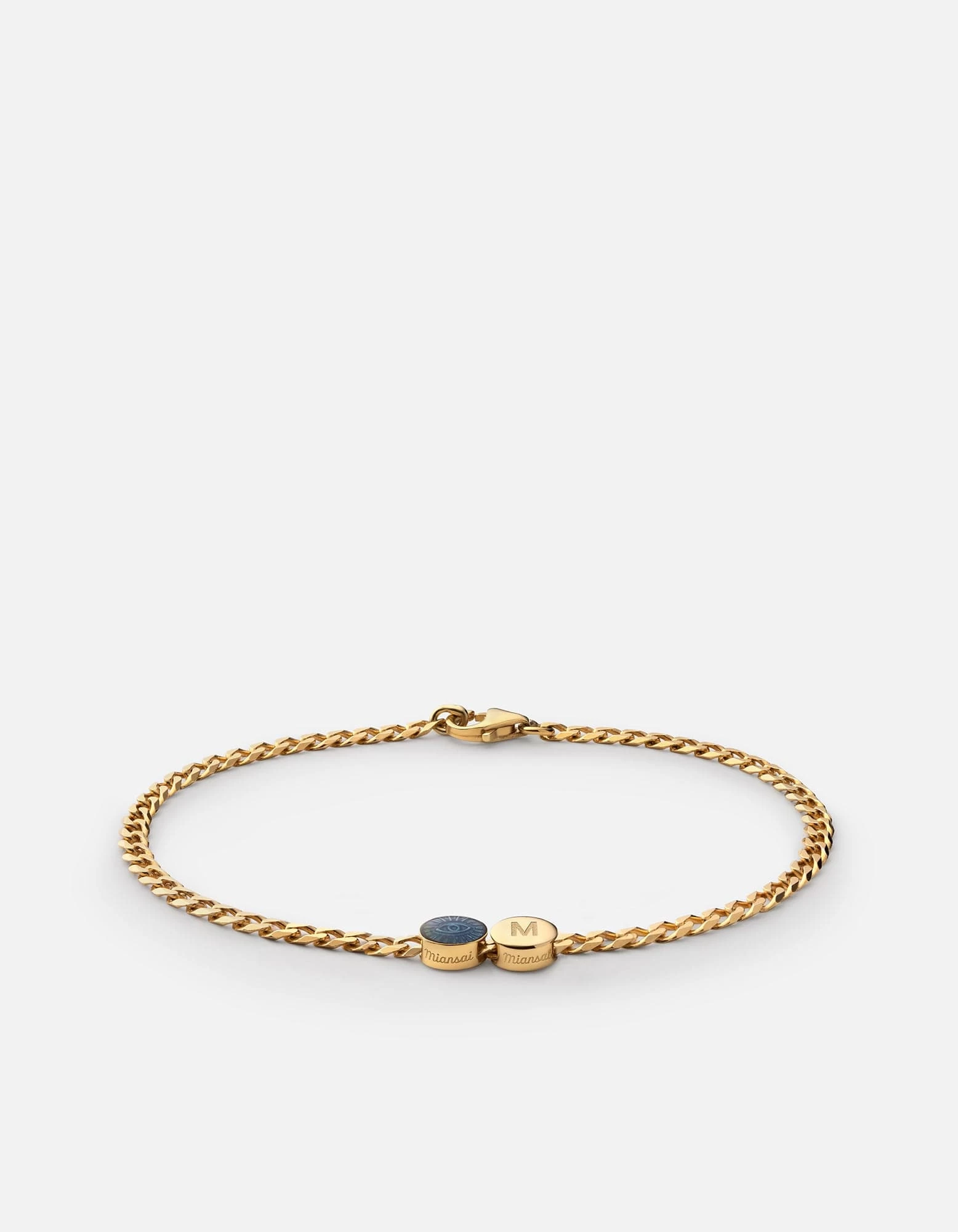 Eye Of Time Type Chain Bracelet, Gold Vermeil/Blue 5 Eye Of Time Type Chain Bracelet, Gold Vermeil/Blue - Image 3