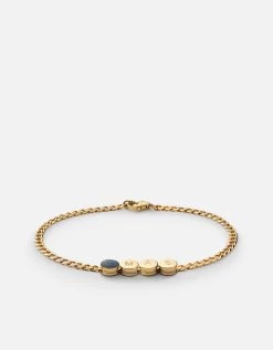 Eye Of Time Type Chain Bracelet, Gold Vermeil/Blue 16 Eye Of Time Type Chain Bracelet, Gold Vermeil/Blue -Online Fashion Accessories 101 0379 color 3lettersblue 04