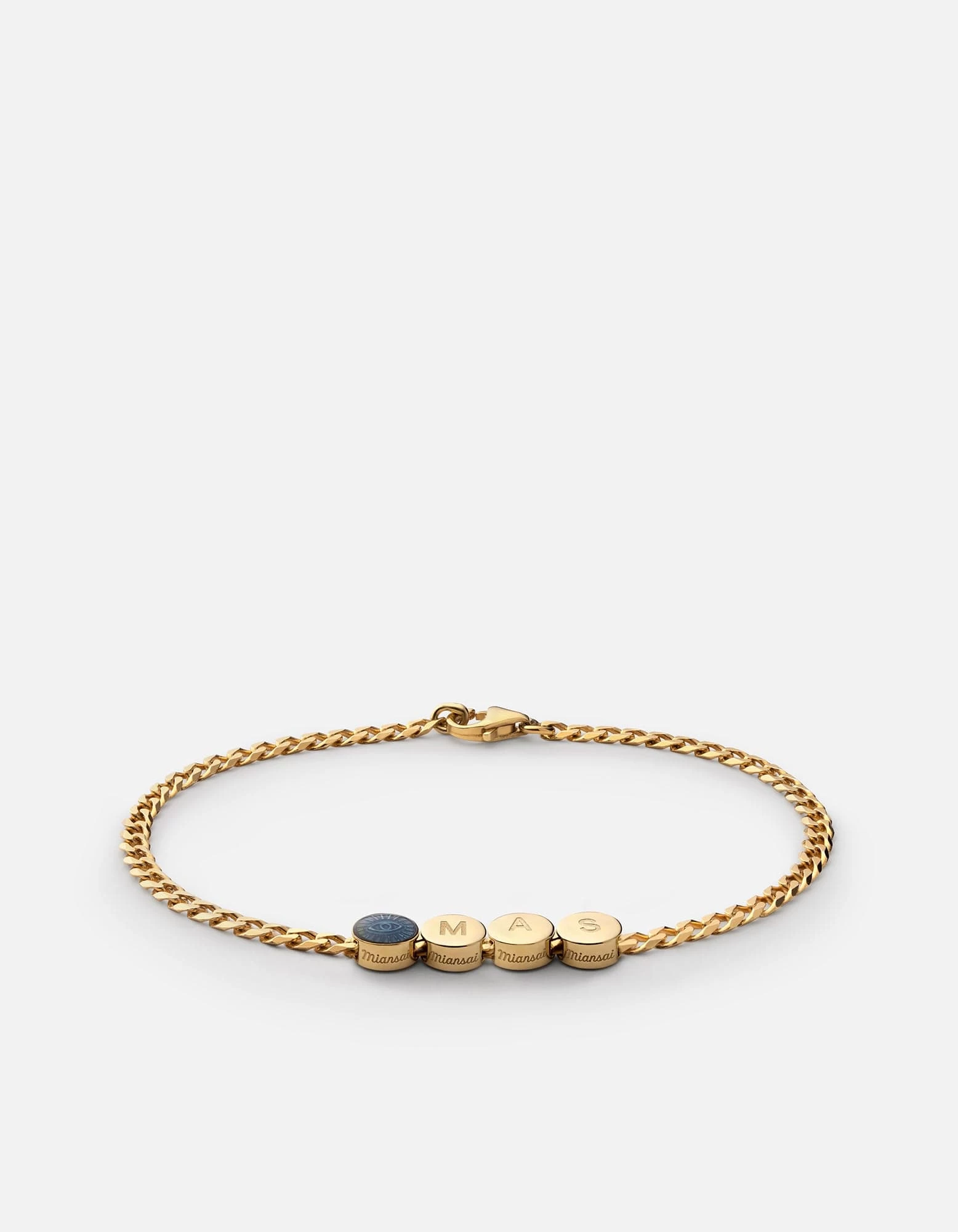 Eye Of Time Type Chain Bracelet, Gold Vermeil/Blue 9 Eye Of Time Type Chain Bracelet, Gold Vermeil/Blue - Image 7