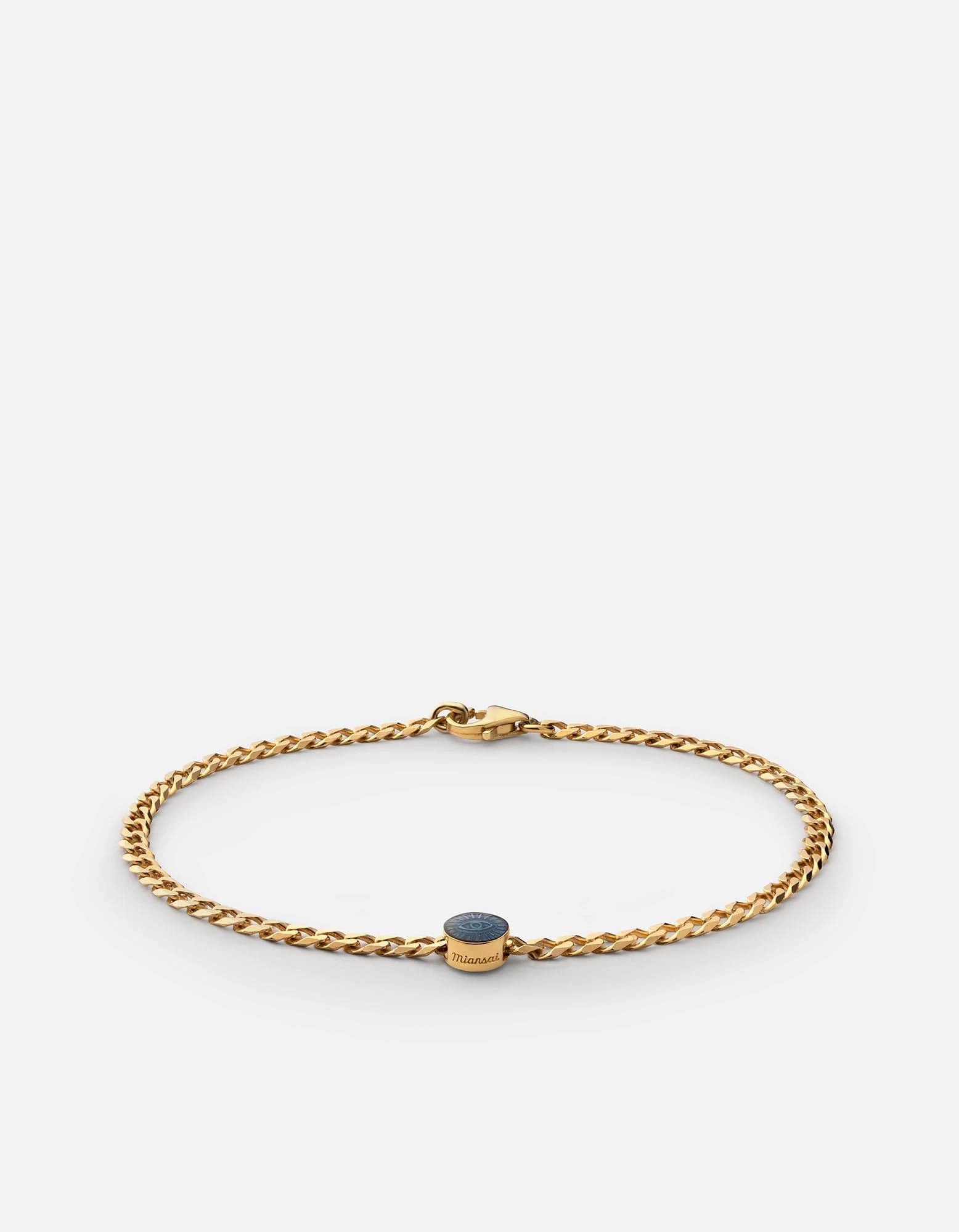 Eye Of Time Type Chain Bracelet, Gold Vermeil/Blue 3 Eye Of Time Type Chain Bracelet, Gold Vermeil/Blue