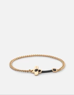 Metric Chain Bracelet, Gold Vermeil -Online Fashion Accessories 101 0398 color blackgrey 03