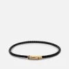 Juno Leather Bracelet, Gold Vermeil