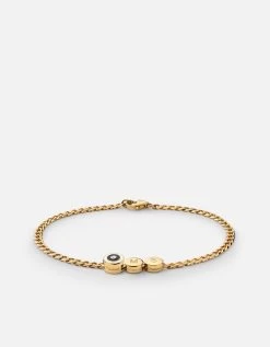 Opus Sapphire Type Chain Bracelet, Gold Vermeil/Black -Online Fashion Accessories 101 0420 color 2lettersblack 03